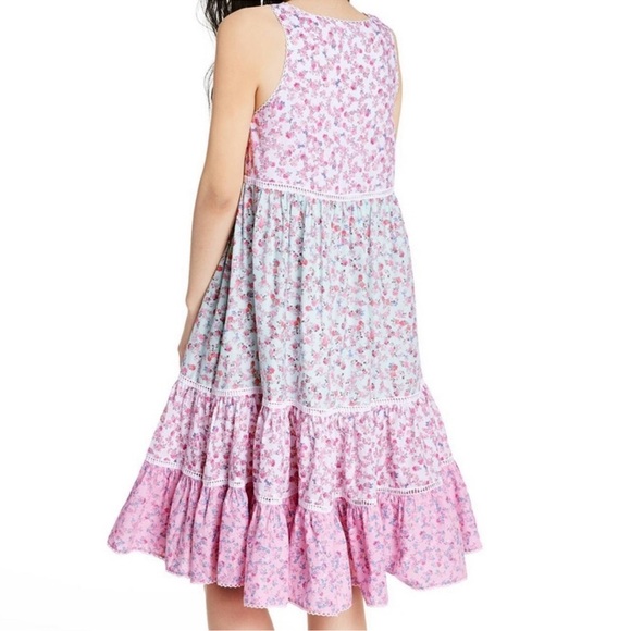 Love Shack Fancy Floral Midi Dress Size Medium - Picture 2 of 12